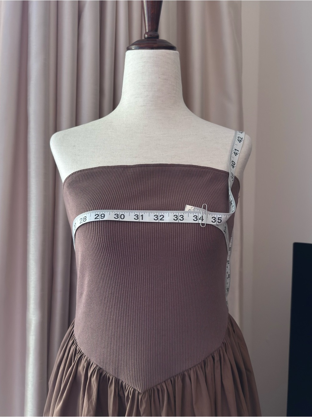 By Anthropologie Strapless Basque-Waist A-Line Midi Dress Brand New Large - Picture 10 of 12